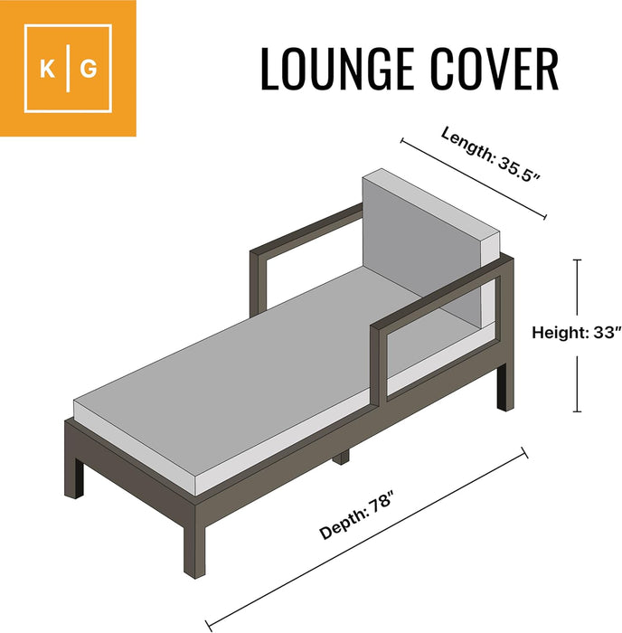 Chaise Lounge Outdoor Cover - Brown