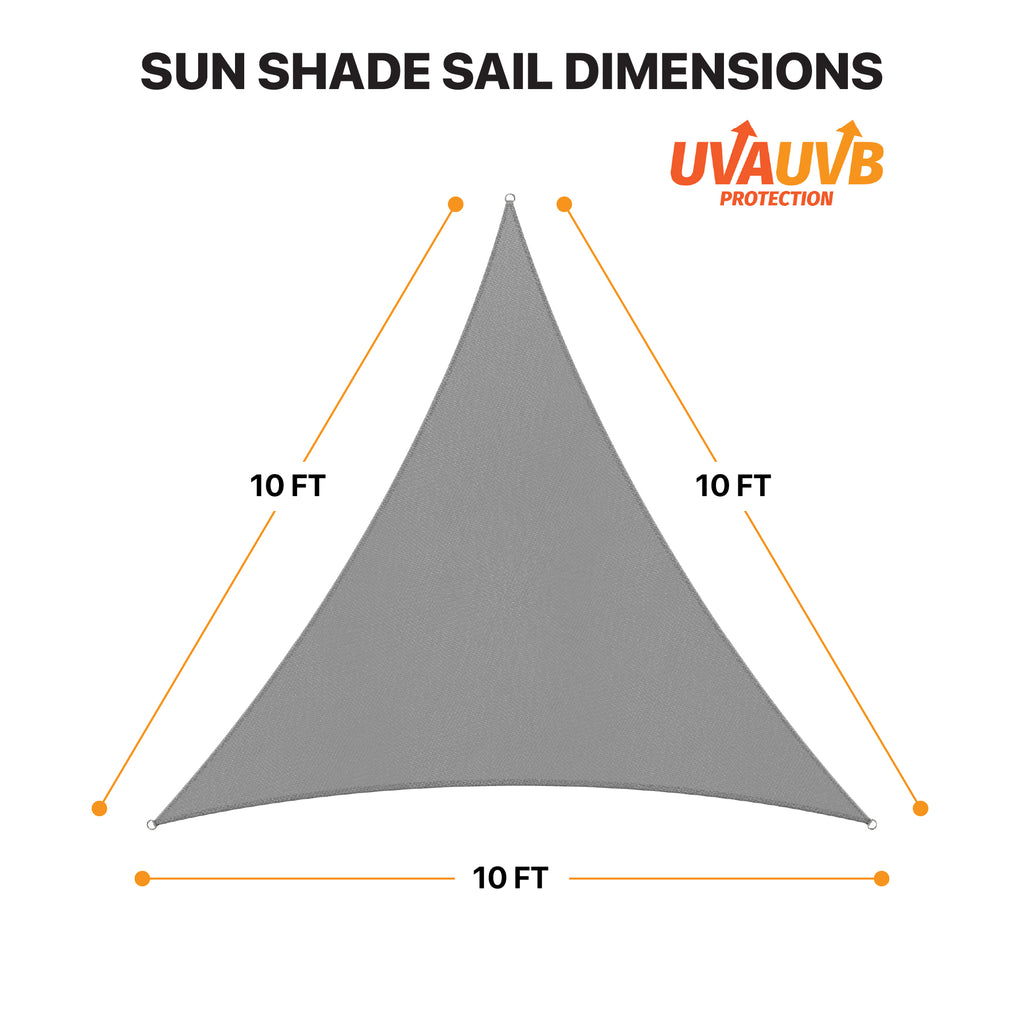Sun Shade Sail UV Block Triangle - Grey — KHOMO GEAR